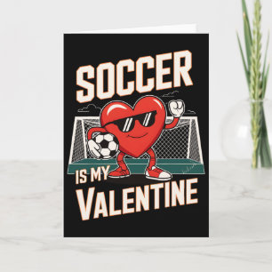 Tarjeta Fútbol Divertido Es Mi Corazón De San Valentín Pos