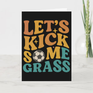 Tarjeta Fútbol Divertido Retro Antiguo Vamos a Patear Algú