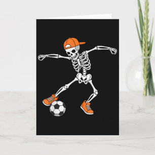 Tarjeta Fútbol Esqueleto Fútbol Soccer Halloween Truco o t