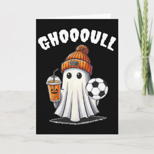 Tarjeta Fútbol Fantasma Ghoooal Halloween Divertido Fútbol