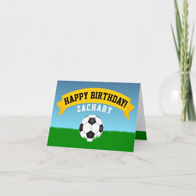 Tarjeta Fútbol Feliz cumpleaños (Anverso)