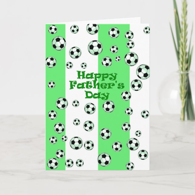 Tarjeta Fútbol feliz del día de padre (Anverso)