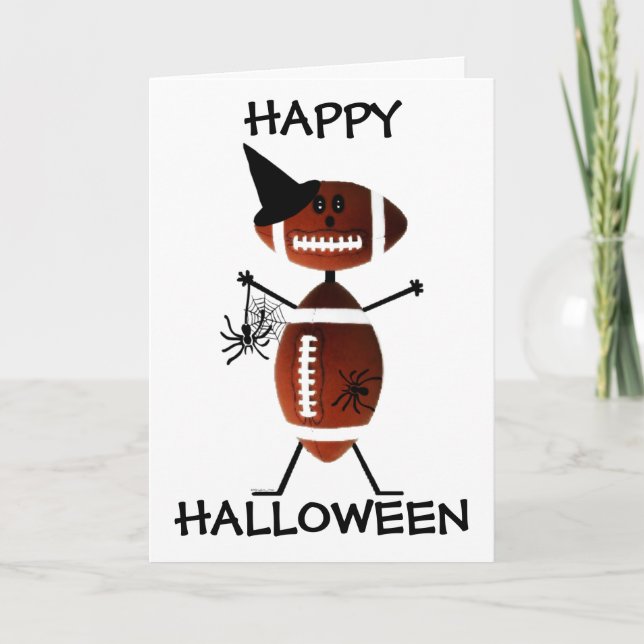 Tarjeta Fútbol Feliz Halloween (Anverso)