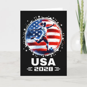 Tarjeta Fútbol Femenino Ropa de Fútbol con Bandera America