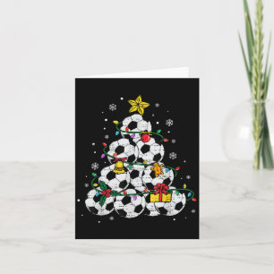 Tarjeta Fútbol Gorra de árbol de navidad Santa Xmas Srt Me