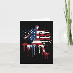 Tarjeta Fútbol Goteo Bandera Americana 4 de Julio Patrióti