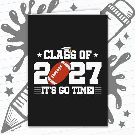 Tarjeta Fútbol Graduación Hora de Ir Clase de Graduados de