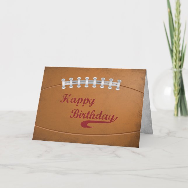 Tarjeta Fútbol grande cumpleaños para aficionados al depor (Anverso)