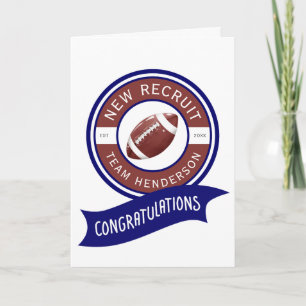 Tarjeta Fútbol Gridiron Felicitaciones Bebé Saludo