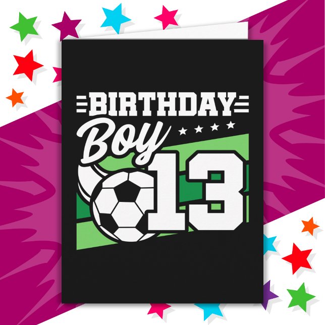 Tarjeta Fútbol infantil de 13 años 13º cumpleaños (Subido por el creador)