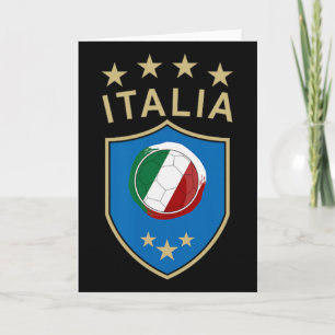 Tarjeta Fútbol italiano - Jugador de fútbol con bandera de