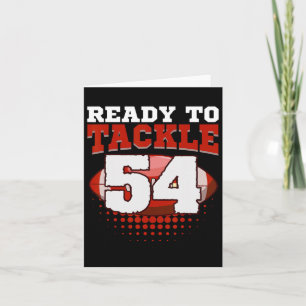 Tarjeta Fútbol Jugador 54º cumpleaños Tackle Team Sports T