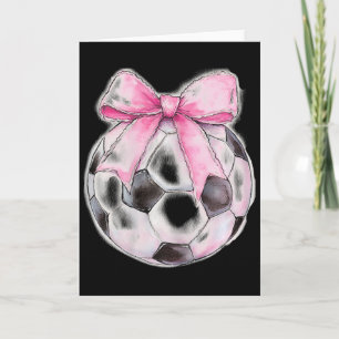 Tarjeta Fútbol Lazo Coqueto Rosa Dainty Ribbon Niñas