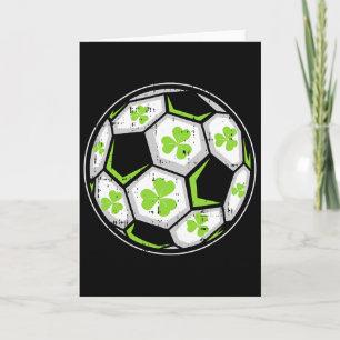 Tarjeta Fútbol Ll trébol Día de San Patricio Deporte Bo