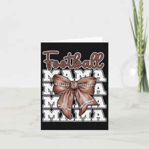 Tarjeta Fútbol Mama Coquette Bow Sport Mom Día de la Madre
