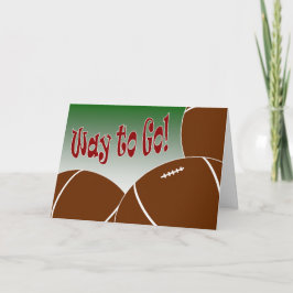 Tarjeta ¡Fútbol - manera de ir! ¡Congrats! ¡Impresionante!