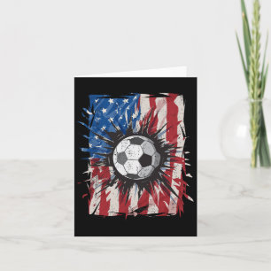 Tarjeta Fútbol Patriótico 4 De Julio Hombres Bandera Estad