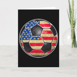 Tarjeta Fútbol Patriótico Ll Bandera De Usa 