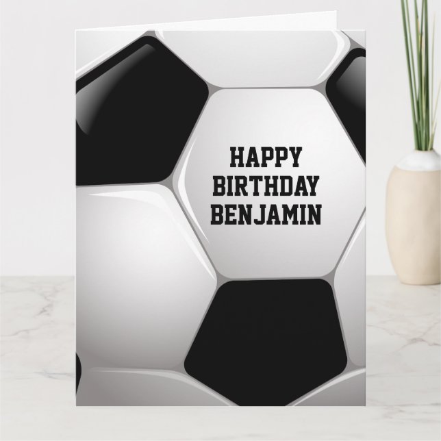 Tarjeta Fútbol personalizable Ball Feliz cumpleaños (Anverso)