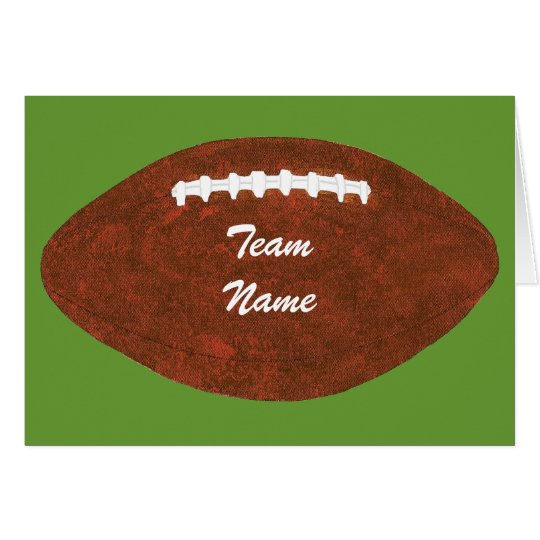 Tarjeta Fútbol personalizado del nombre del equipo,