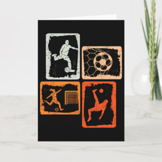 Tarjeta Fútbol Retro Coloreado 