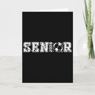 Tarjeta Fútbol Senior Graduación de Jugador de Fútbol Seni