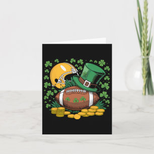 Tarjeta Fútbol Sta Patricks Day Lucky Football Player Sha