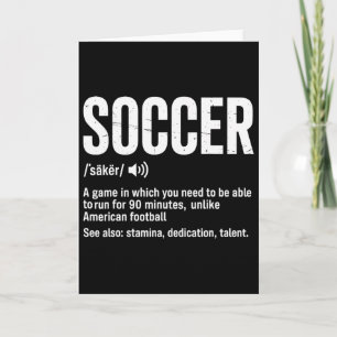 Tarjeta Fútbol Un Juego En El Que Necesitas Poder Correr