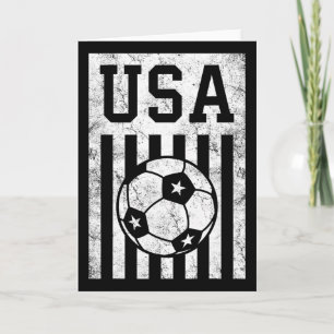 Tarjeta Fútbol Usa Bandera Americana Mujeres Hombres Niños