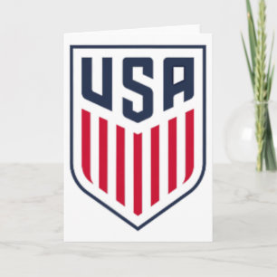 Tarjeta Fútbol Usa Cresta Delantero Blanco Usmnt Licencia