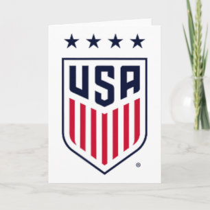 Tarjeta Fútbol Usa Cresta Frontck Blanca Uswnt Licencia Of
