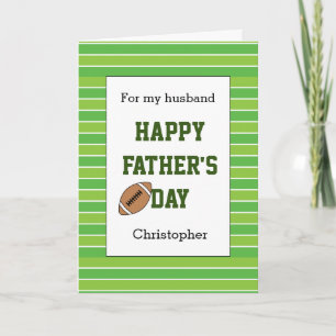 Tarjeta Fútbol Verde Feliz Día del Padre