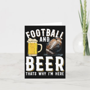 Tarjeta Fútbol y cerveza por eso estoy aquí - americano pa