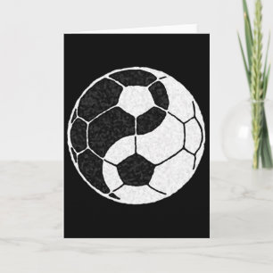 Tarjeta Fútbol Yin Yang Gráfico Para Hombres Mujeres Niños
