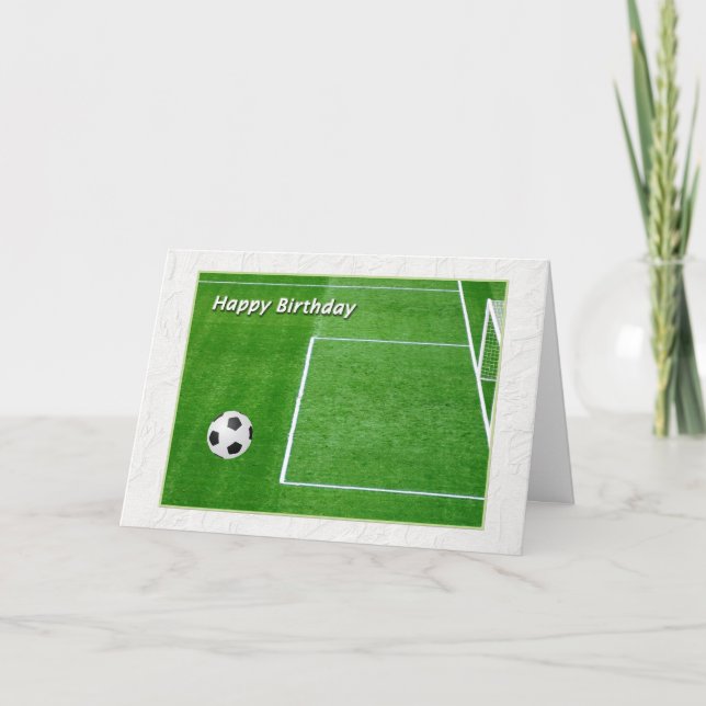 Tarjeta Futbolista Feliz Cumpleaños (Anverso)
