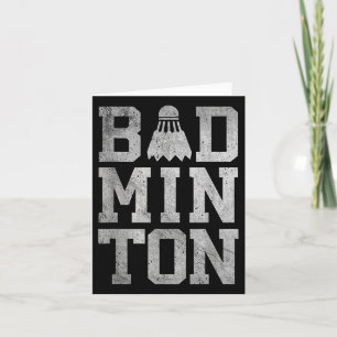 Tarjeta Futbolistas Del Badminton Birdies Shuttle Y Lo