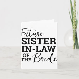 Tarjeta Futura Hermana En Derecho De La Novia