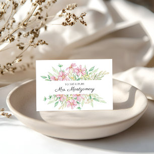 Tarjeta Futura Sra. Bridal Shower Floral Felicitaciones