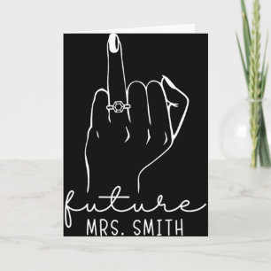 Tarjeta Futura Sra. Smith Nueva Novia Para Ser Prometido S