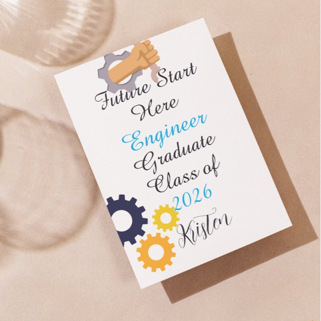 Tarjeta Future starts now.Personalized engineer graduation (Subido por el creador)