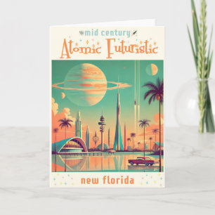 Tarjeta Futurista Atómico Nueva Florida
