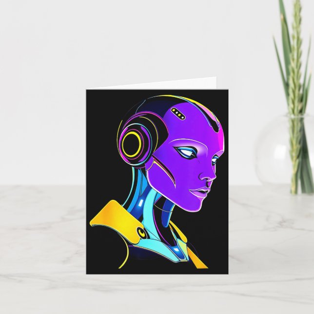 Tarjeta Futuristic Graphic Design Robot 1  (Anverso)