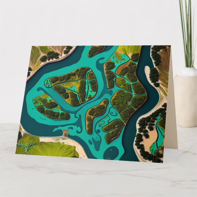 Tarjeta Futuristic Marshlands (Anverso)