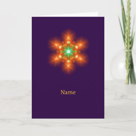 Tarjeta Futuristic Neon Glow Flower Graphic