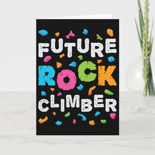 Tarjeta Futuro escalador de rocas escalada en roca boulder (Anverso)