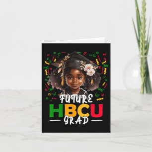 Tarjeta Futuro Grado Hbcu Afro Chica Negro Niños Graduados