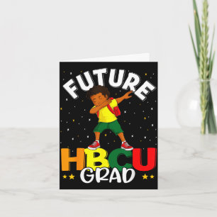 Tarjeta Futuro graduado de HBCU afro negro chico universid