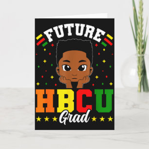 Tarjeta Futuro graduado de HBCU niño negro históricamente