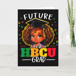 Tarjeta Futuro Graduado Hbcu Niños Chica Negra Afro Mes de