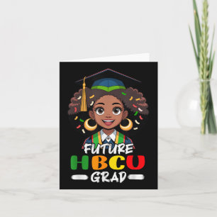 Tarjeta Futuro Hbcu Grad Niños Afro Chica Monto de Histori